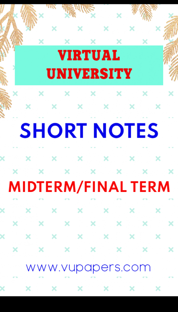 Final term Short Notes